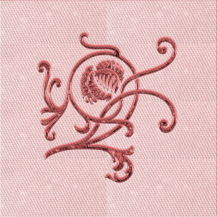 Round Patterned Pastel Red Pink Rug, pat929rd