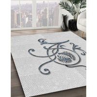 Patterned Off-White Novelty Rug, pat929