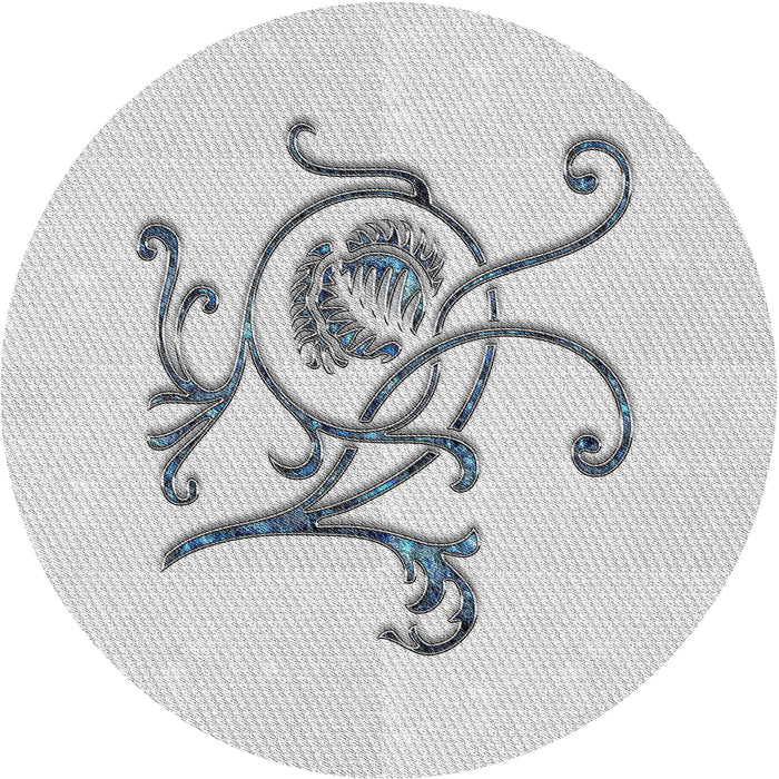 Square Machine Washable Transitional White Smoke Rug, wshpat929