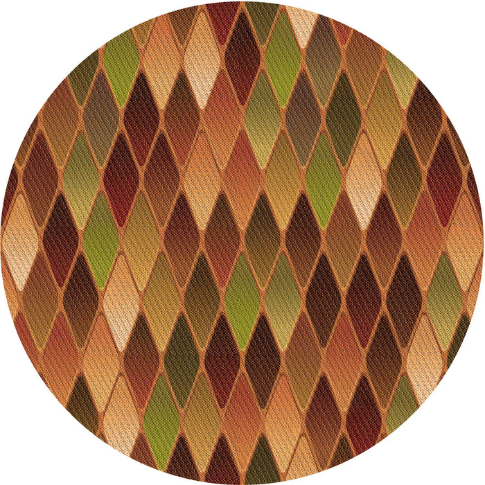 Square Machine Washable Transitional Orange Rug in a Living Room, wshpat93org