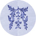 Square Patterned Lavender Blue Rug, pat930blu