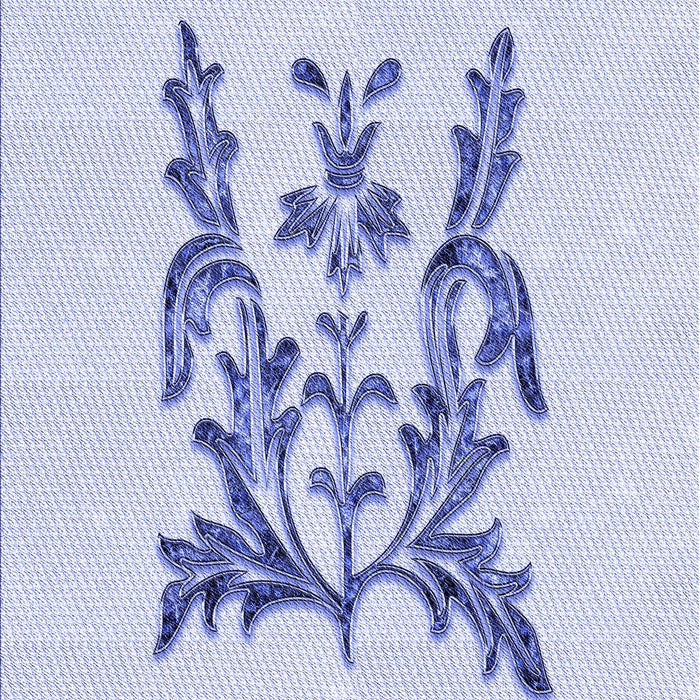 Patterned Lavender Blue Rug, pat930blu