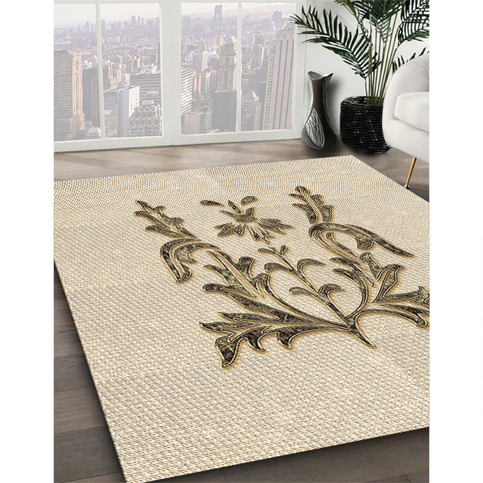 Machine Washable Transitional Peru Brown Rug in a Family Room, wshpat930brn