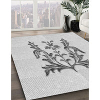 Patterned Platinum Gray Rug, pat930gry