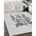 Patterned Platinum Gray Rug in Family Room, pat930gry