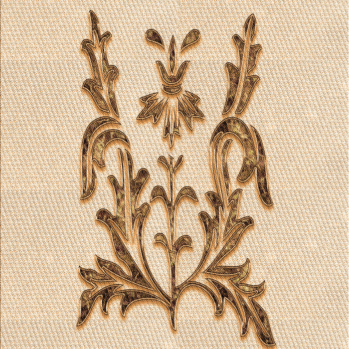 Patterned Bronze Brown Rug, pat930org