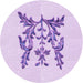 Square Patterned Purple Rug, pat930pur