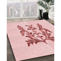 Patterned Light Rose Pink Rug, pat930rd