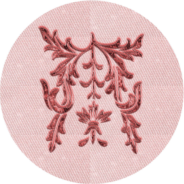 Square Patterned Light Rose Pink Rug, pat930rd