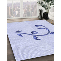 Patterned Lavender Blue Rug, pat931blu