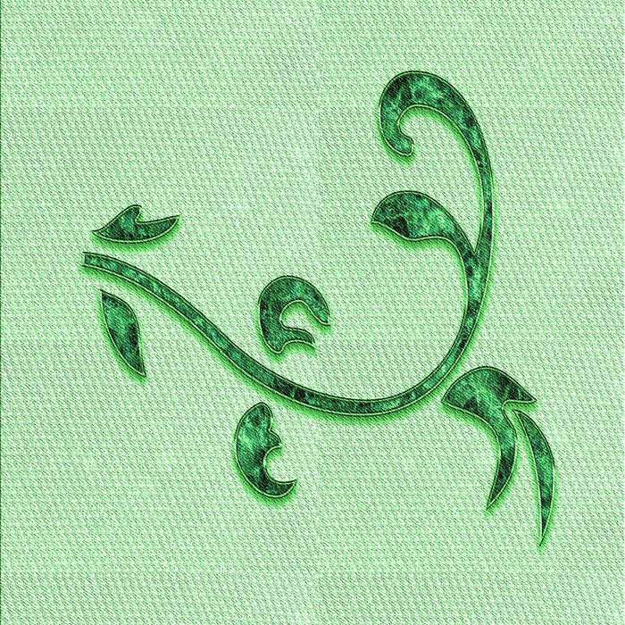 Patterned Mint Green Rug, pat931grn