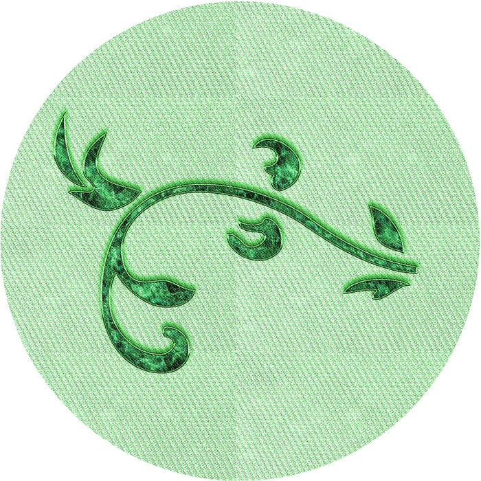 Square Patterned Mint Green Rug, pat931grn