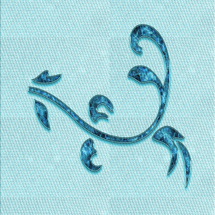 Patterned Diamond Blue Rug, pat931lblu