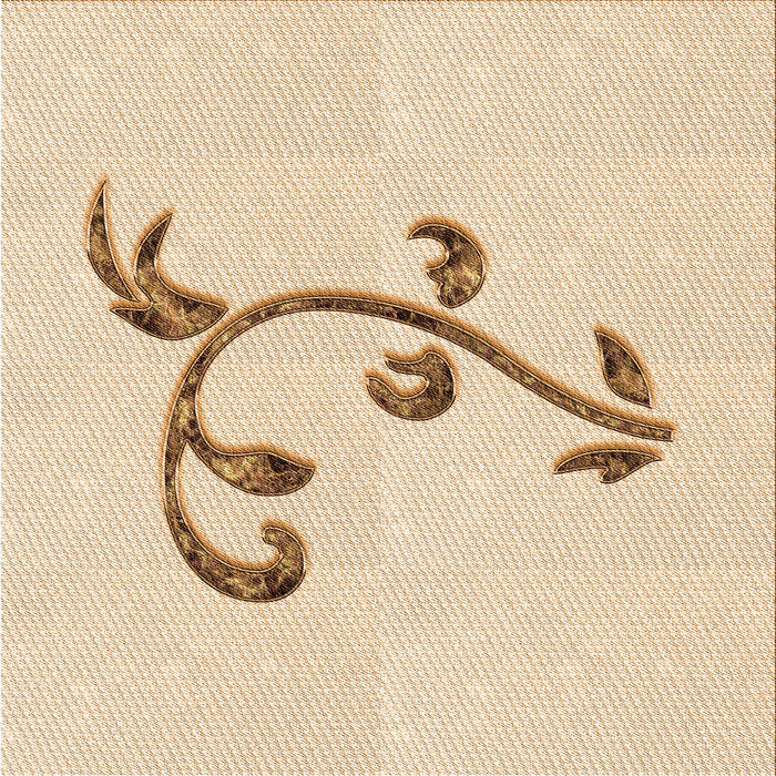 Round Patterned Moccasin Beige Rug, pat931org