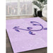 Machine Washable Transitional Bright Lilac Purple Rug in a Family Room, wshpat931pur