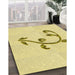 Patterned Sun Yellow Rug in Family Room, pat931yw