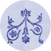 Square Patterned Lavender Blue Rug, pat932blu