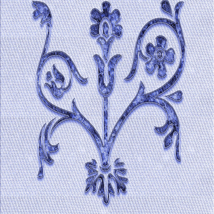 Patterned Lavender Blue Rug, pat932blu