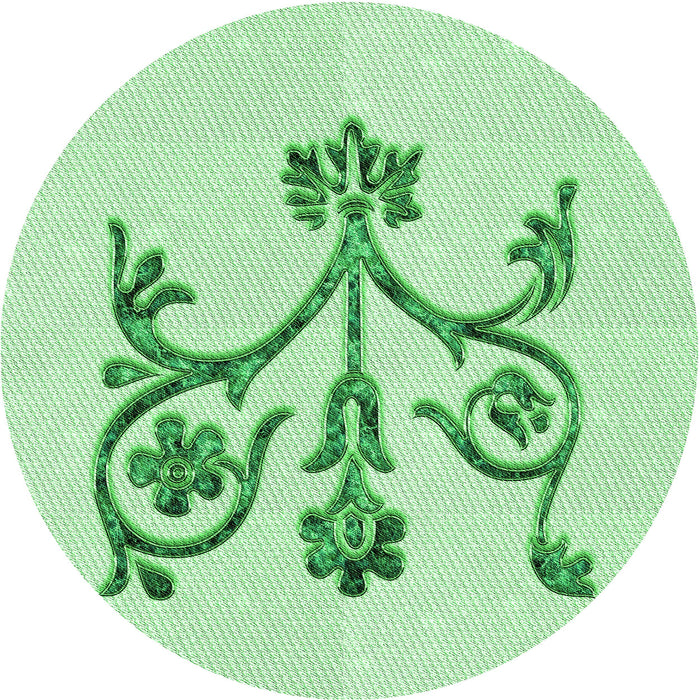 Square Patterned Mint Green Rug, pat932grn