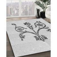 Patterned Platinum Gray Rug, pat932gry