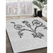 Patterned Platinum Gray Rug in Family Room, pat932gry