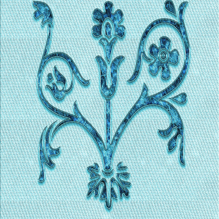 Patterned Electric Blue Rug, pat932lblu