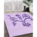 Patterned Purple Rug in Family Room, pat932pur