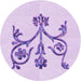 Square Patterned Purple Rug, pat932pur