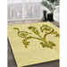 Machine Washable Transitional Sun Yellow Rug in a Family Room, wshpat932yw