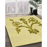 Patterned Sun Yellow Rug, pat932yw