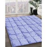 Patterned Light Slate Blue Rug, pat933blu