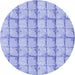 Square Patterned Light Slate Blue Rug, pat933blu