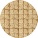 Square Patterned Cinnamon Brown Rug, pat933brn