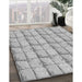 Machine Washable Transitional Platinum Silver Gray Rug in a Family Room, wshpat933gry