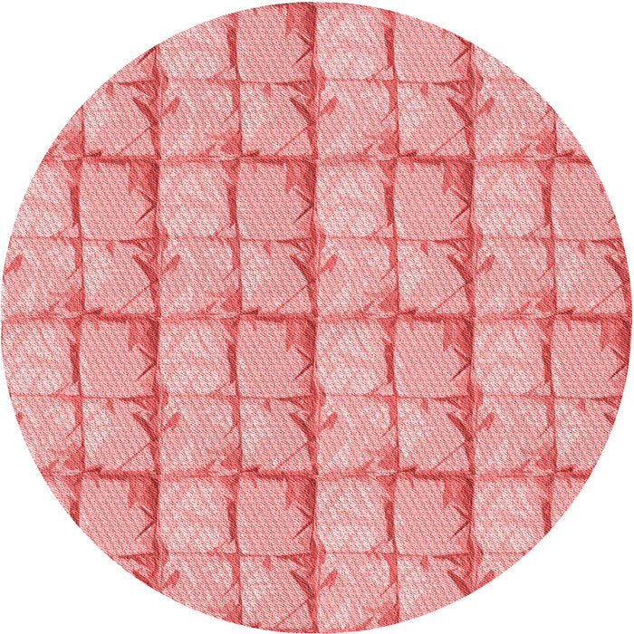 Square Patterned Pastel Pink Rug, pat933rd