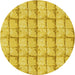 Square Patterned Golden Yellow Rug, pat933yw