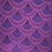 Round Patterned Dark Magenta Purple Rug, pat934pur