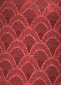 Machine Washable Transitional Red Rug, wshpat934rd