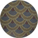 Sideview of Patterned Khaki Green Novelty Rug, pat934