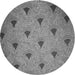 Square Patterned Carbon Gray Rug, pat935gry