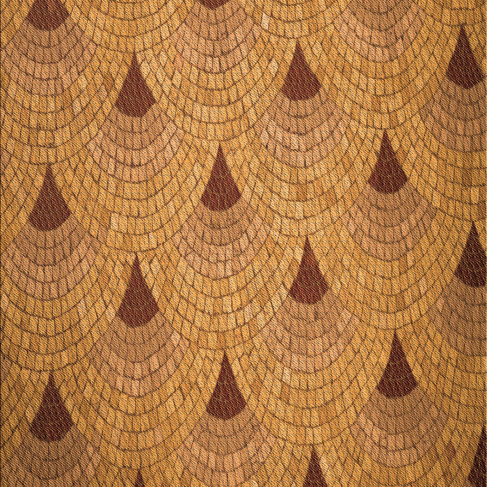 Patterned Mahogany Brown Rug, pat935org