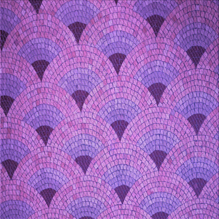 Round Machine Washable Transitional Purple Rug, wshpat935pur