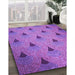 Machine Washable Transitional Purple Rug in a Family Room, wshpat935pur