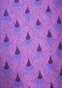 Machine Washable Transitional Purple Rug, wshpat935pur