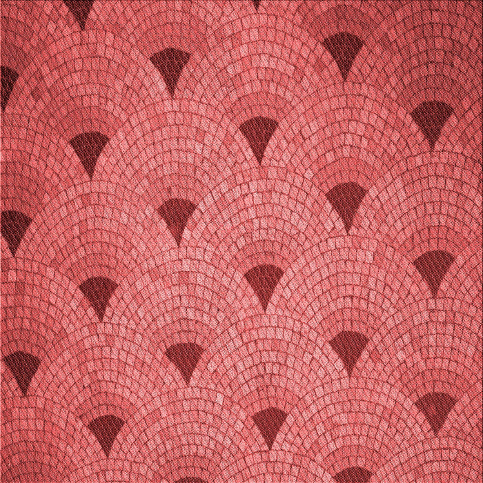 Round Machine Washable Transitional Red Rug, wshpat935rd