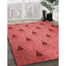 Machine Washable Transitional Red Rug in a Family Room, wshpat935rd