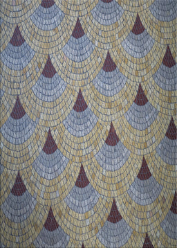 Patterned Dark Gray Novelty Rug, pat935