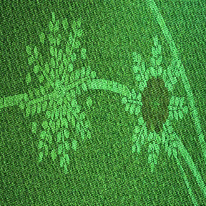 Round Patterned Green Rug, pat936grn