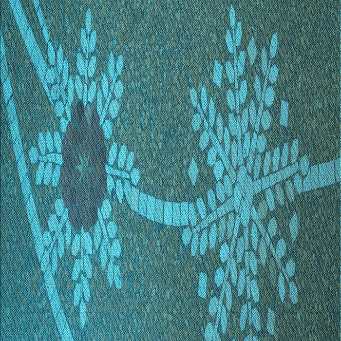 Patterned Dark Turquoise Green Rug, pat936lblu