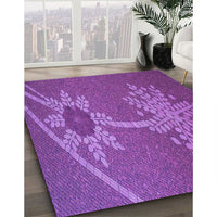 Patterned Crimson Purple Rug, pat936pur